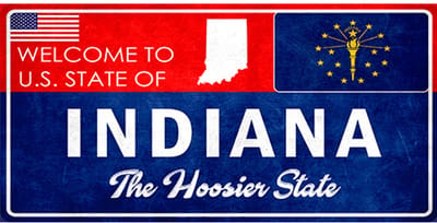 Signs-USA - Souvenir Kentekenplaat - metaal - Indiana - 15 x 30 cm