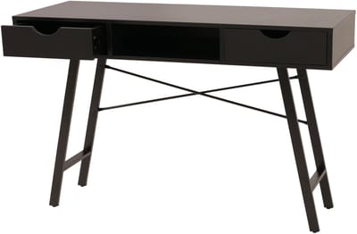 Bureau MCW-E92, kantoortafel computertafel, 3D-structuur 120x60xcm ~ zwart