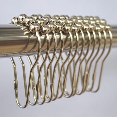 12 stuks Gordijnhaken Badgordijn Rollerball Douchegordijn Ringen Haken Roestvrij Douchegordijnhaken Badkameraccessoires 12pcs