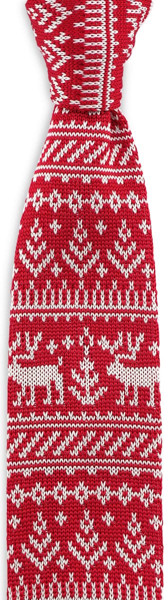 We Love Ties - Stropdassen - Stropdas Rudolf Rendier rood - rood / wit