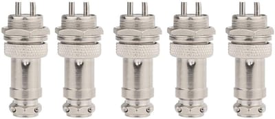 Solidchoice - 5 Stuks GX16 2 Pins Panel Metaal Plug Adapter