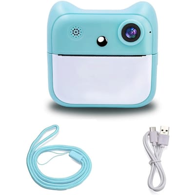 Kids Instant Print Camera 2400W HighClear Digitale Camera met 2.4IPS Scherm Cartoon Inktloos Set A