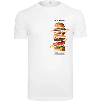 Mister Tee - A Burger Heren T-shirt - XS - Wit