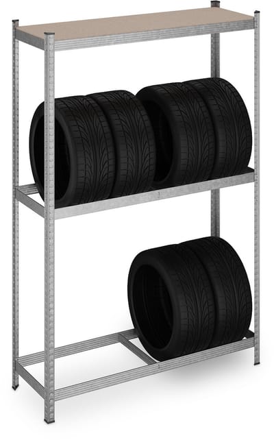 bandenrek - voor 8 banden - 180 x 120 x 40 cm - tot 795 kg - steeksysteem