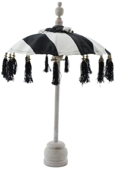 Parasol Bali Mini Wit/Zwart - Ø50cm