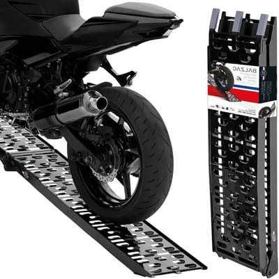 Oprijplaat - Laadplaten - Laden Lossen - Aluminium Boogontwerp - 227 cm - Zwart