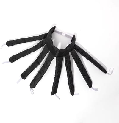 Krultangen - Hittevrije haarwellingen, octopus hittevrije krullers krulstaf hoofdband, luiheidshaarwellingen set, luiheidshoofdband DIY hairstylinggereedschap voor vrouwen meisjes voor natuurlijke haren (zwart)