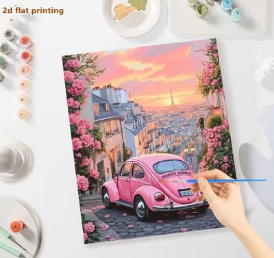 Wit canvas schilderen op nummer set voor volwassenen met genummerd doek verf potjes penselen en ophanghaken DIY schilderij 40x50 cm kunst hobby pakket