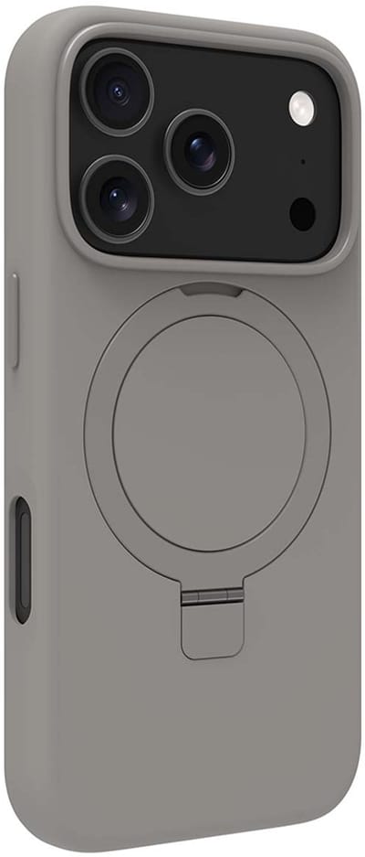 dbramante1928, Hoesje geschikt voor iPhone 17 Pro - Roskilde Kickstand MagSafe met Ring Standaard, Grijs