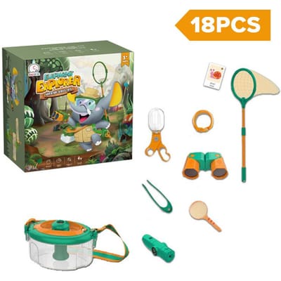 18STuks28STuks Kinder Buiten Insecten Observatie Speelgoed Set Educatief Buiten Avontuur Wetenschappelijk Experiment Insectenvangspeelgoed gray