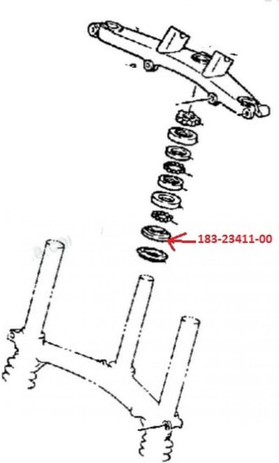 Cuvette inférieure pour moto Yamaha 250 Virago 183-23411 4FP-F3411-20 Neuf