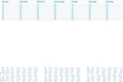 RNK Verlag 46617 Bureau onderlegger Jaarplanner Wit (b x h) 600 mm x 420 mm