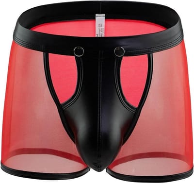 Sexy Boxershorts voor Mannen van Mesh - Ademend, Lichtgewicht en Comfortabel met Cut-out Design