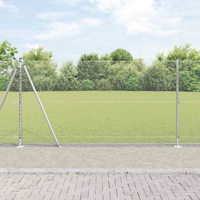 vidaXL - zeshoekig - gaashek - met - betonnen - voetstuk - 10 - x - 1,2 - m - Mesh