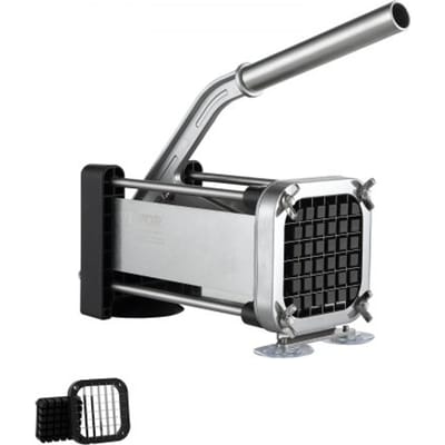 VEVOR Frietsnijder Aardappelsnijder met 1/2-inch roestvrijstalen mes, handmatige aardappelsnijder en hakselaar met zuignappen, ideaal voor aardappelen, friet, komkommers, groenten