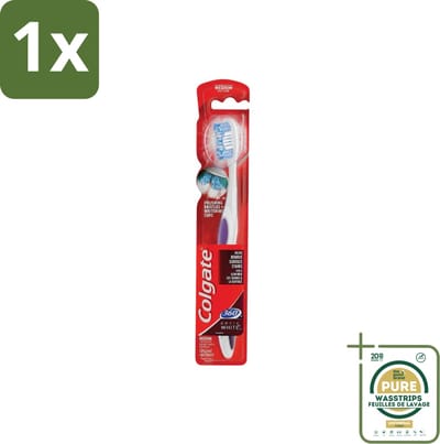 1 x Colgate - Tandenborstel - 360 Optic White Medium- Wit - 1 Tandenborstel- Tandenborstel - Tanden Reinigen - Mondverzorging - Wittere Tanden - 360° Reiniging