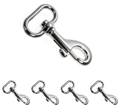 karabijnhaak draaischarnier 58 mm boutkarabijnhaak hondenlijn 4 stuks wervelkarabijnhaak paracord 550 hondenhalsband gelegeerd staal klikhaak draaikop oog 27 mm