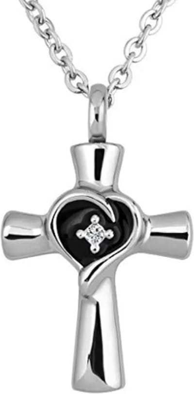 Luxe Ashanger - met Ketting - Voor As, Haren of Parfum - Assieraad - As Ketting - Gedenksieraad - Urn - Incl. As vuller en Opbergzakje - Platina Silver