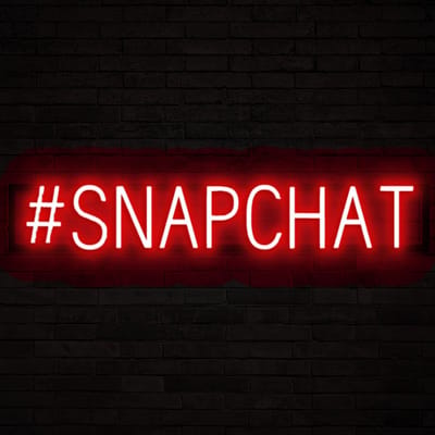 #SNAPCHAT - Lichtreclame Neon LED bord verlicht | SpellBrite | 88,95 x 16 cm | 6 Dimstanden & 8 Lichtanimaties | Reclamebord neon verlichting
