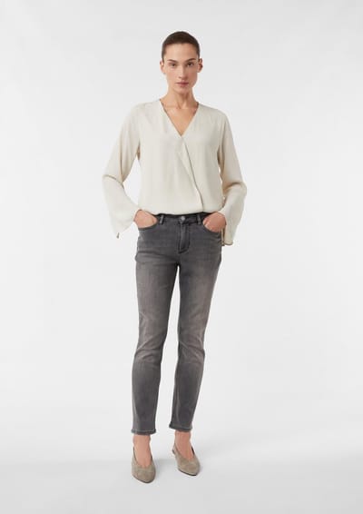 Slim Fit Stretch Jeans Met Middelhoge Taille Dames COMMA