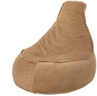 Drop & Sit Stoel Zitzak Ribstof - Zitzakfauteuil - Woonkamerzitzak – Camel – Junior – Voor Binnen