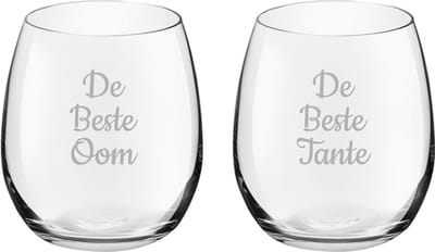Gegraveerde Drinkglas 39cl De Beste Tante-De Beste Oom