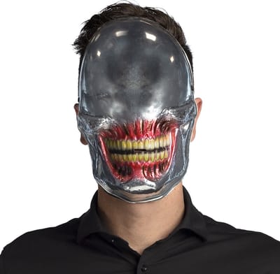 Boland - Masker Mirror skull Zilver - Volwassenen - Alien - Halloween en Horror- Sciencefiction