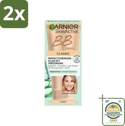Garnier - SkinActive - BB Cream Classic Light - 5-in-1 Verzorging - 50 ml - Voordeelverpakking - 2 stuks - Lichte huid - Garnier