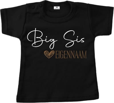Shirt grote zus met naam-bekendmaking zwangerschap-Maat 80