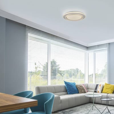 JUST LIGHT. GmbH JUST LIGHT. LED plafondlamp Lago Ø 40 cm wit Afstandsbediening