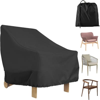 Stoelhoes, 80 x 85 x 91 cm, 210D Oxford-weefsel, stoelhoes voor buiten, met elastisch zoomkoord, waterdichte uv-bescherming, afdekking voor gazon, terras (1 stuks)