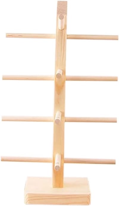 Bril Stand - Zonnebril Organizer - Brillen Opbergen - Natuurlijk Hout - Meerdere Maten - Houtkleur