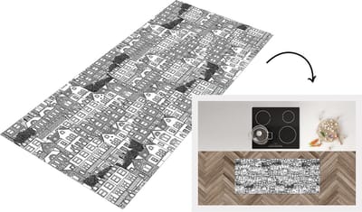Keukenloper - Loper keuken - Huis - Patronen - Londen - 120x50 cm - Keukenloper vinyl