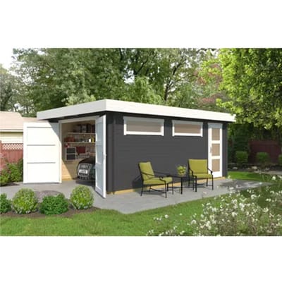 Weka Enkele Garage 441 Grafietgrijs 360x540cm