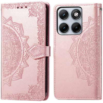 imoshion Hoesje - Geschikt voor Motorola Edge 70 Fusion - Mandala Bookcase - Rose Gold