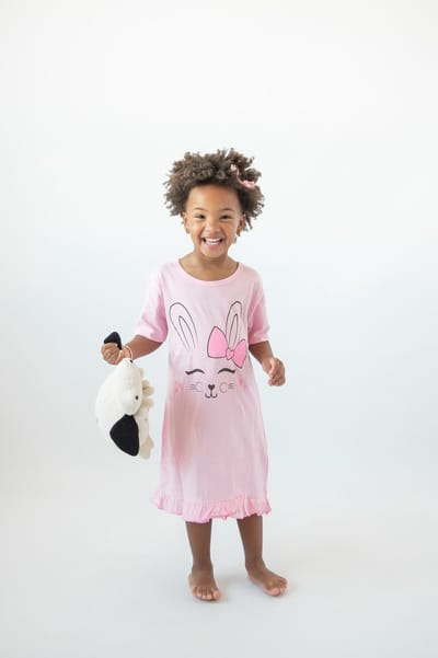 Fun2Wear - Happy Bunny Bigshirt | Rozenschaduw - Katoen - Maat 92