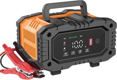 Intelligente acculader 10A 12V 24V - Automatische onderhoudslader met temperatuurcompensatie voor auto, motor en vrachtwagen
