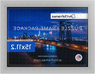 Puzzellijst - Fotolijst - Puzzels Inlijsten - Roestvrij Staal Look - 38x28.5 cm - Zilver