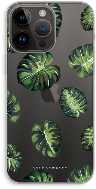 Case Company® - Hoesje geschikt voor iPhone 14 Pro Max hoesje - Tropische bladeren - Soft Cover Telefoonhoesje - Bescherming aan alle Kanten en Schermrand
