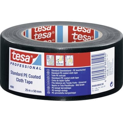 tesa 04688-00042-00 Reparatietape tesa Professional Zwart (l x b) 25 m x 50 mm 1 stuk(s)