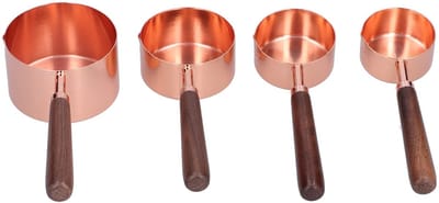Dailygoods- Maatbekers Set van 4 - Roestvrijstalen Maatlepel - Stapelbare Maatbekers - Multifunctioneel - Keukenaccessoire - Ideaal voor Meel/Suiker - Meetbekers