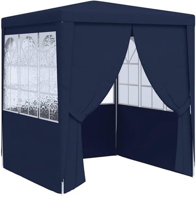 Partytent met zijwanden - Feesttent tuinpaviljoen - Feestelijke bijeenkomsten - Water- en UV-bestendig - 25 x 25 meter - Blauw