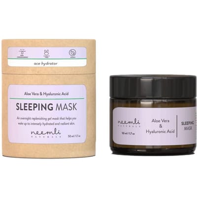 Neemli Naturals Aloe Vera & Hyaluronic Acid Sleeping Mask 1.6 oz 1.6 Ounce white
