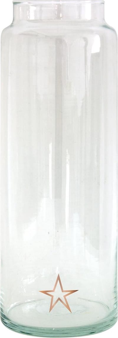 TAK Design Vaas Stars XL - Handgemaakt - Glas - Ø10 x 30 cm - Koper
