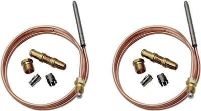 Thermokoppel Set - Pilot Vervanging - Gasregeling - Hoge Temperatuur Sensor - 36 Inch Lengte - Metaal
