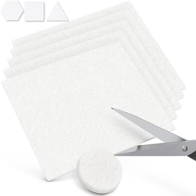 Zelfklevende Viltglijders Set - Professionele Meubelglijders (5x 200x200 mm + 64 Ø 20 mm) - Wit