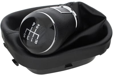 Modecar - Versnellingspookknop - VW Caddy III FL - 5 Snelheden - Zwart/Chroom