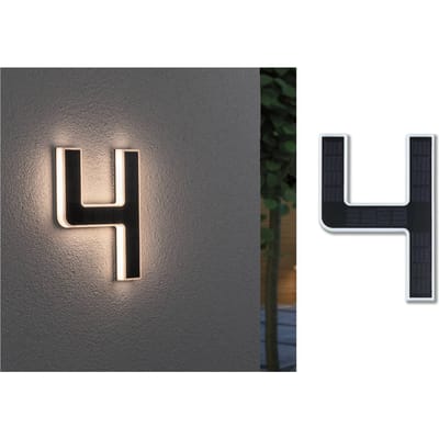 Paulmann 79845 4000870798454 Huisnummerlamp op zonne-energie Energielabel: A (A - G) 0.20 W Warmwit Zwart