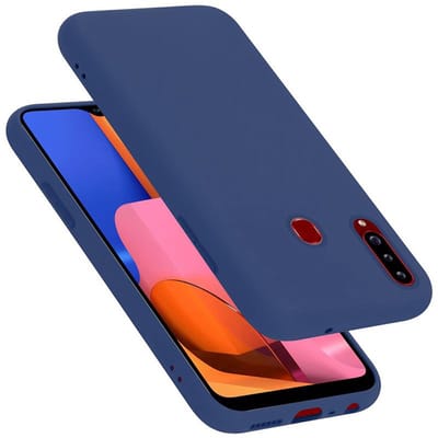 Cadorabo Hoesje geschikt voor Samsung Galaxy A20s in LIQUID BLAUW - Beschermhoes gemaakt van flexibel TPU silicone Case Cover