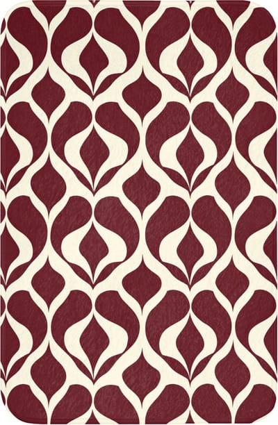 WC mat 40x60 cm - Antislip - Rood - Druppelpatroon - Grafisch - Toiletmat - Vloermat - Douchemat - Toilet tapijt - Toiletmatten